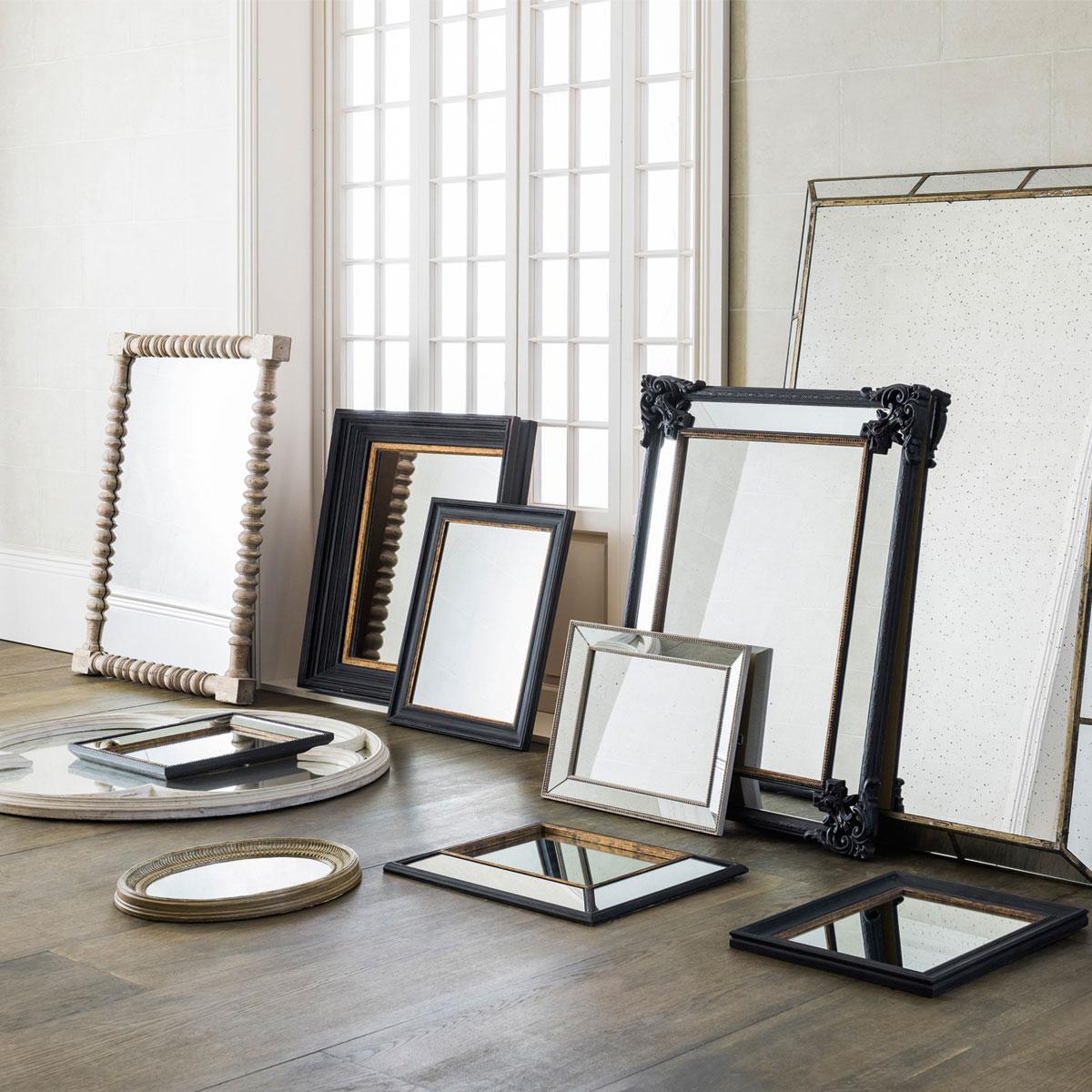 OKA, Small Killarney Oval Mirror - Taupe, Mirrors, Glass/Wood – image 2
