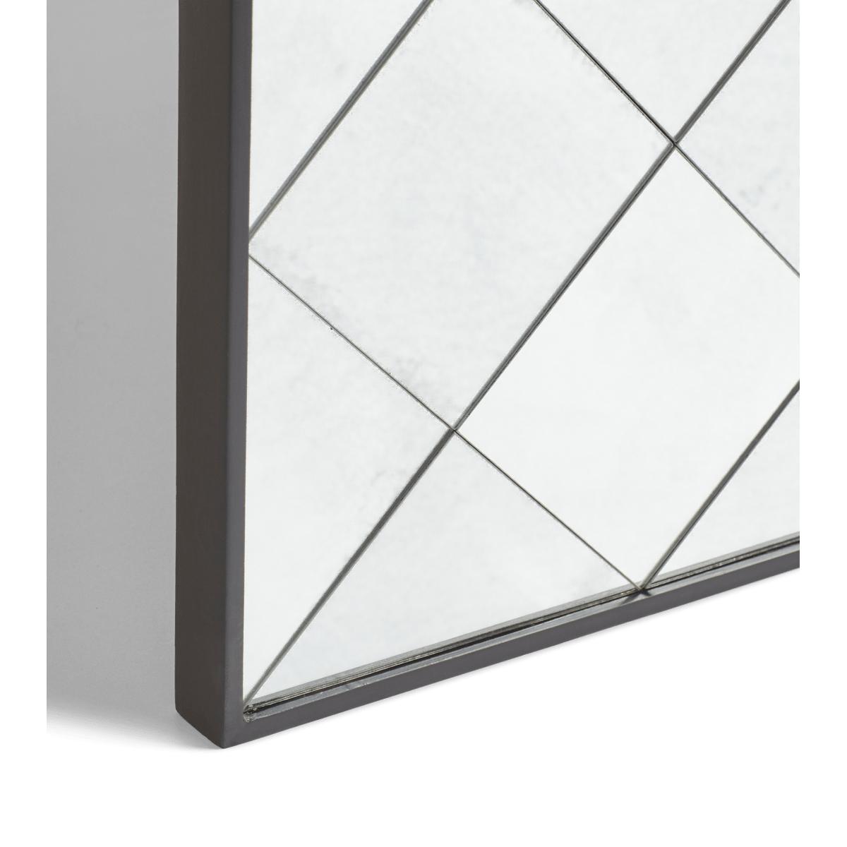OKA, Sedgwick Diamond Mirror - Antiqued Glass, Mirrors, Glass/Wood – image 3