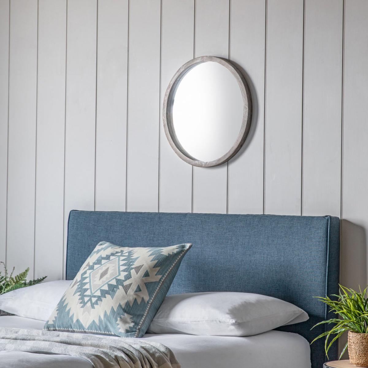 Gallery Interiors Apollo Mirror Round Grey Wash / Large – image 5