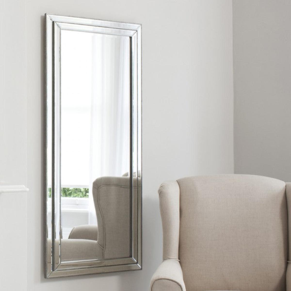 Gallery Direct Chambery Leaner Mirror Pewter – image 1