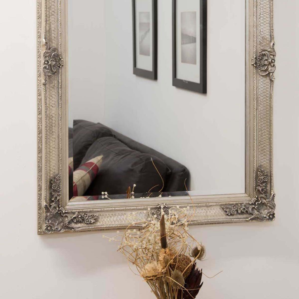 Olivia's Dayna Ornate Large Wall Mirror Mirror in Silver - 110 x 79cm – image 1