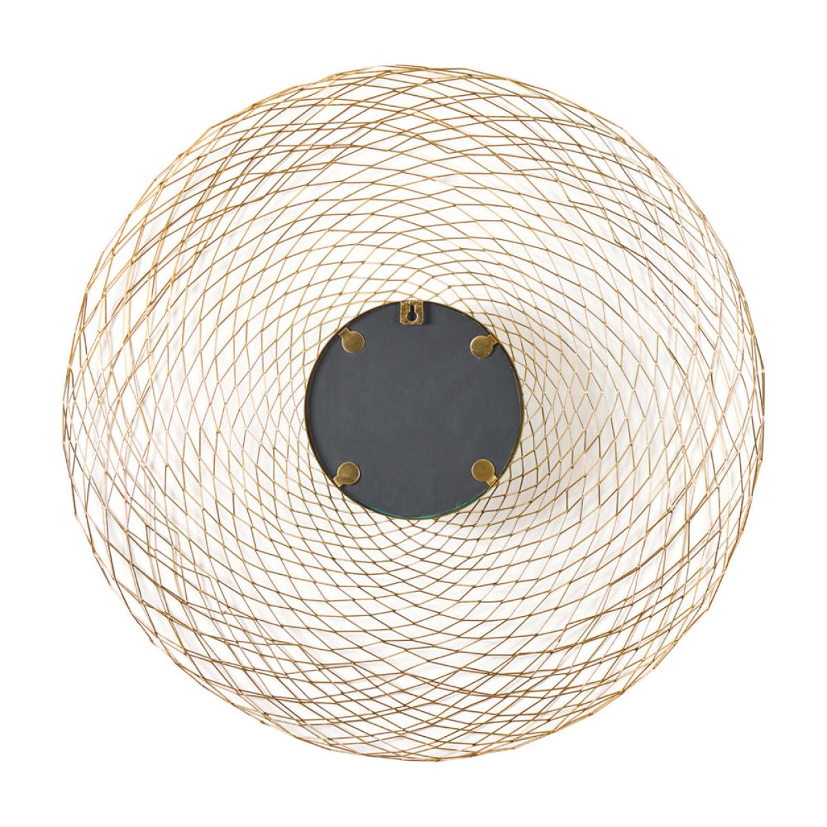 Olivia's CiCi Metal Mesh Effect Round Mirror in Gold – image 4