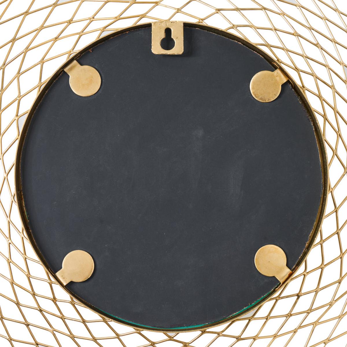 Olivia's CiCi Metal Mesh Effect Round Mirror in Gold – image 6