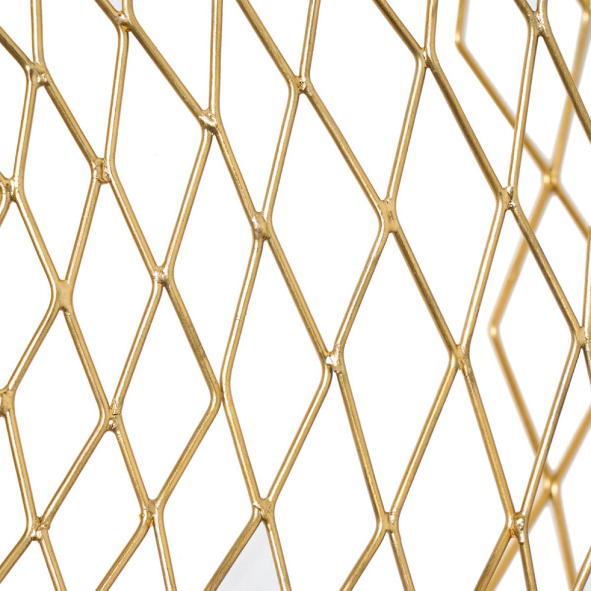 Olivia's CiCi Metal Mesh Effect Round Mirror in Gold – image 8