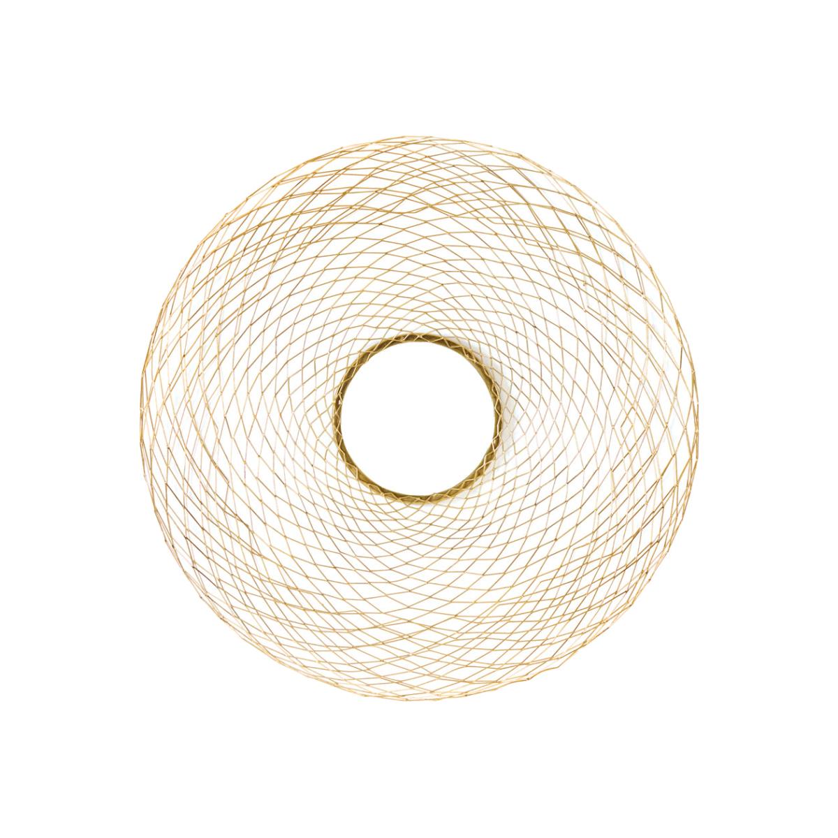 Olivia's CiCi Metal Mesh Effect Round Mirror in Gold – image 1
