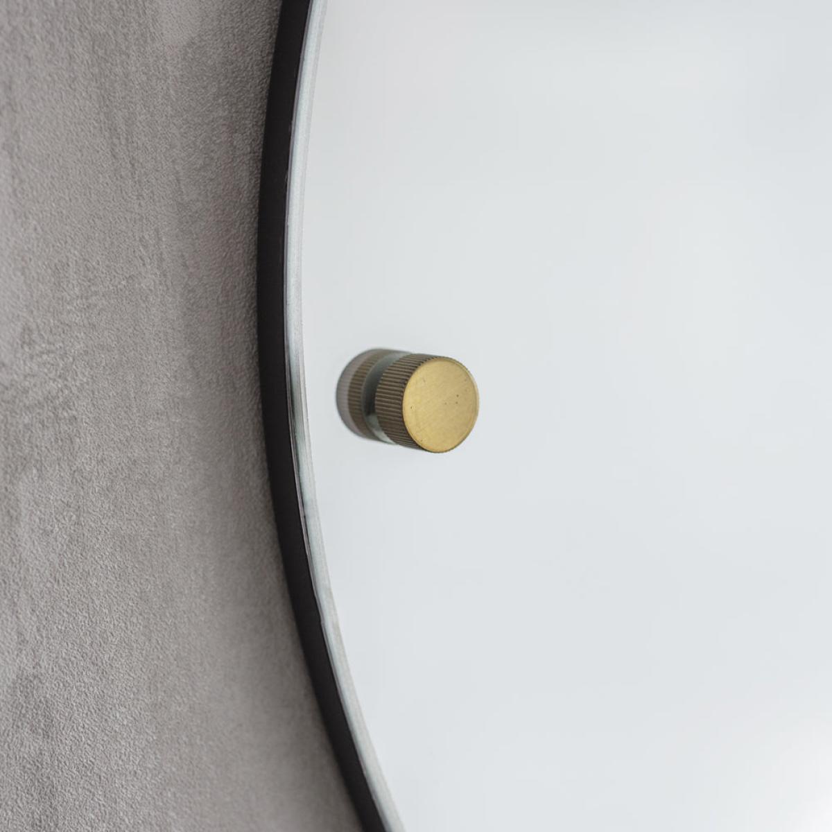 Garden Trading Adelphi Round Wall Mirror in Black Steel – image 2