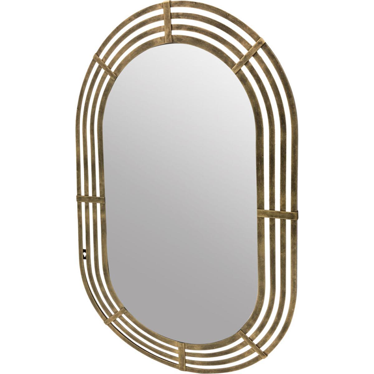 Libra Lalique Oval Gold Metal Wall Mirror / Large – image 5