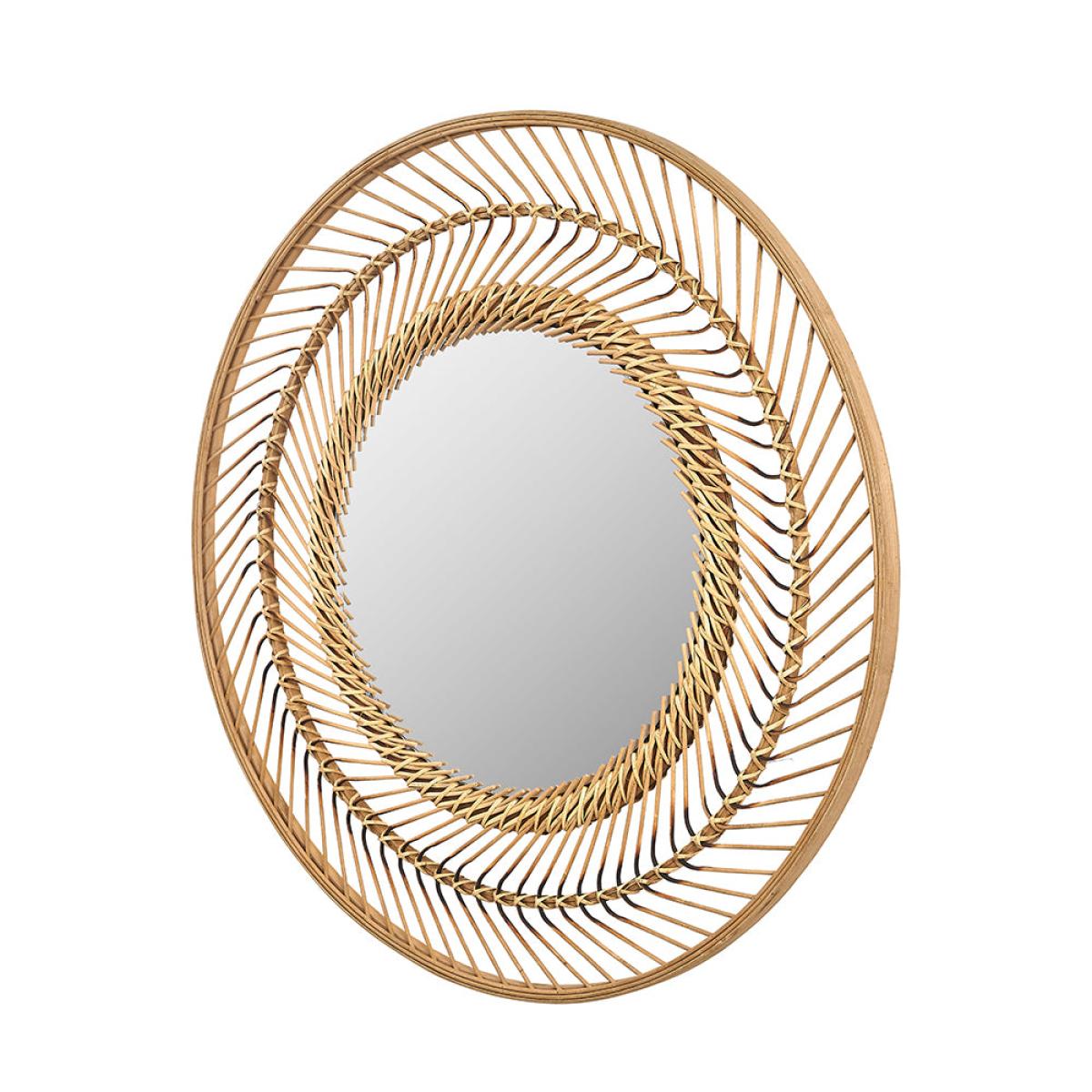 Olivia's BoBo Bamboo Round Wall Mirror Small – image 3