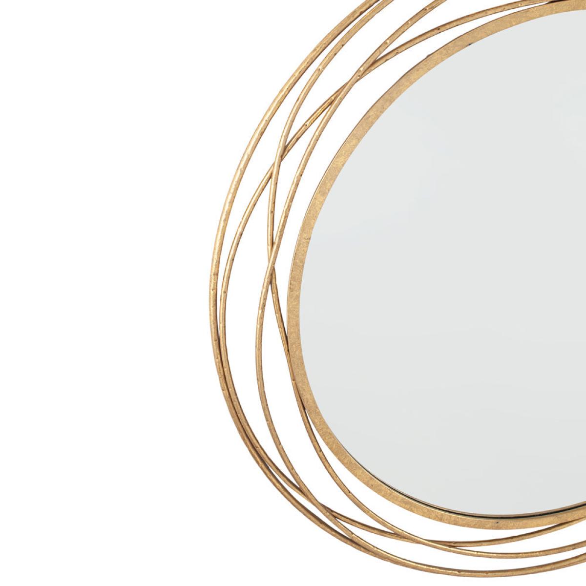 Olivia's Metal Round Wall Mirror in Antique Gold | Outlet – image 2