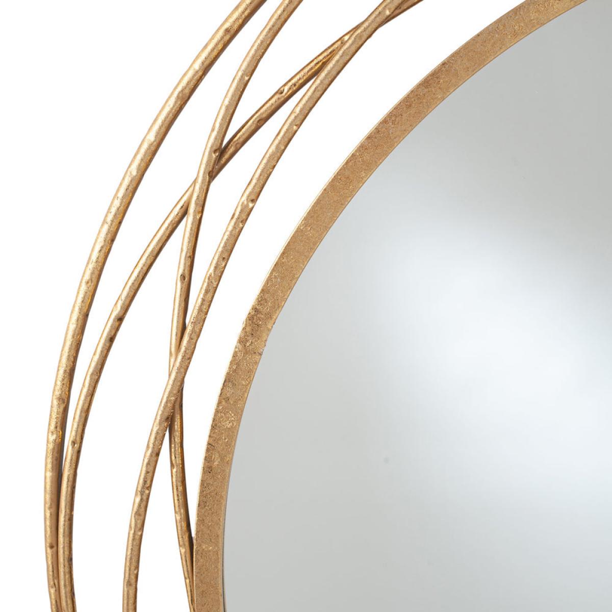 Olivia's Metal Round Wall Mirror in Antique Gold | Outlet – image 5