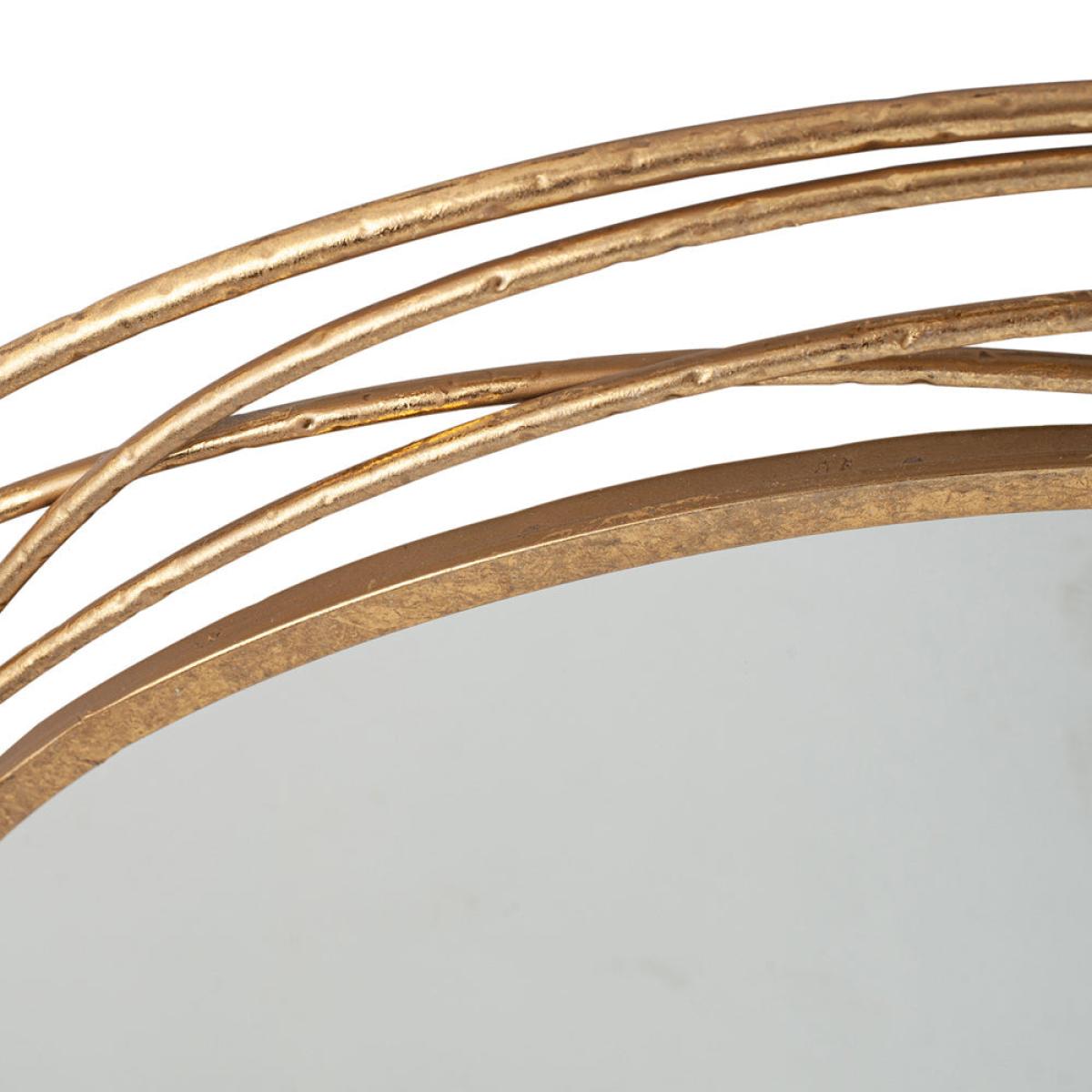 Olivia's Metal Round Wall Mirror in Antique Gold | Outlet – image 8