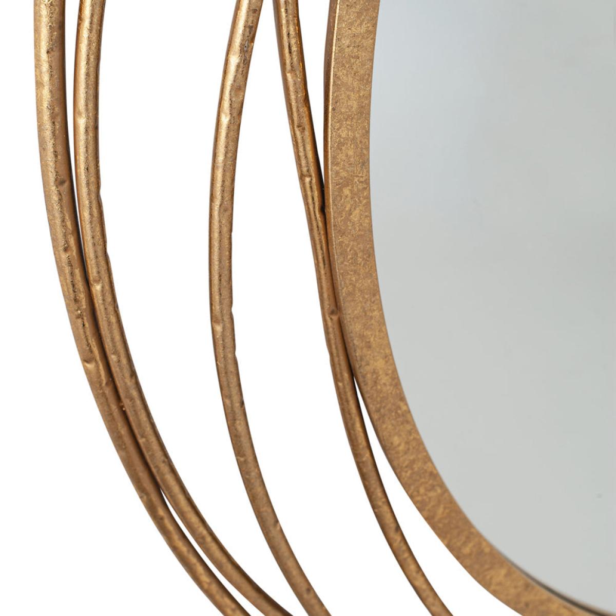 Olivia's Metal Round Wall Mirror in Antique Gold | Outlet – image 9