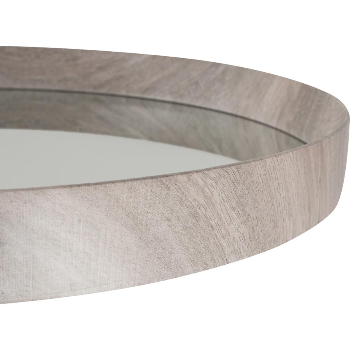 Olivia's Lesha Oak Veneer Round Wall Mirror in Grey – image 6