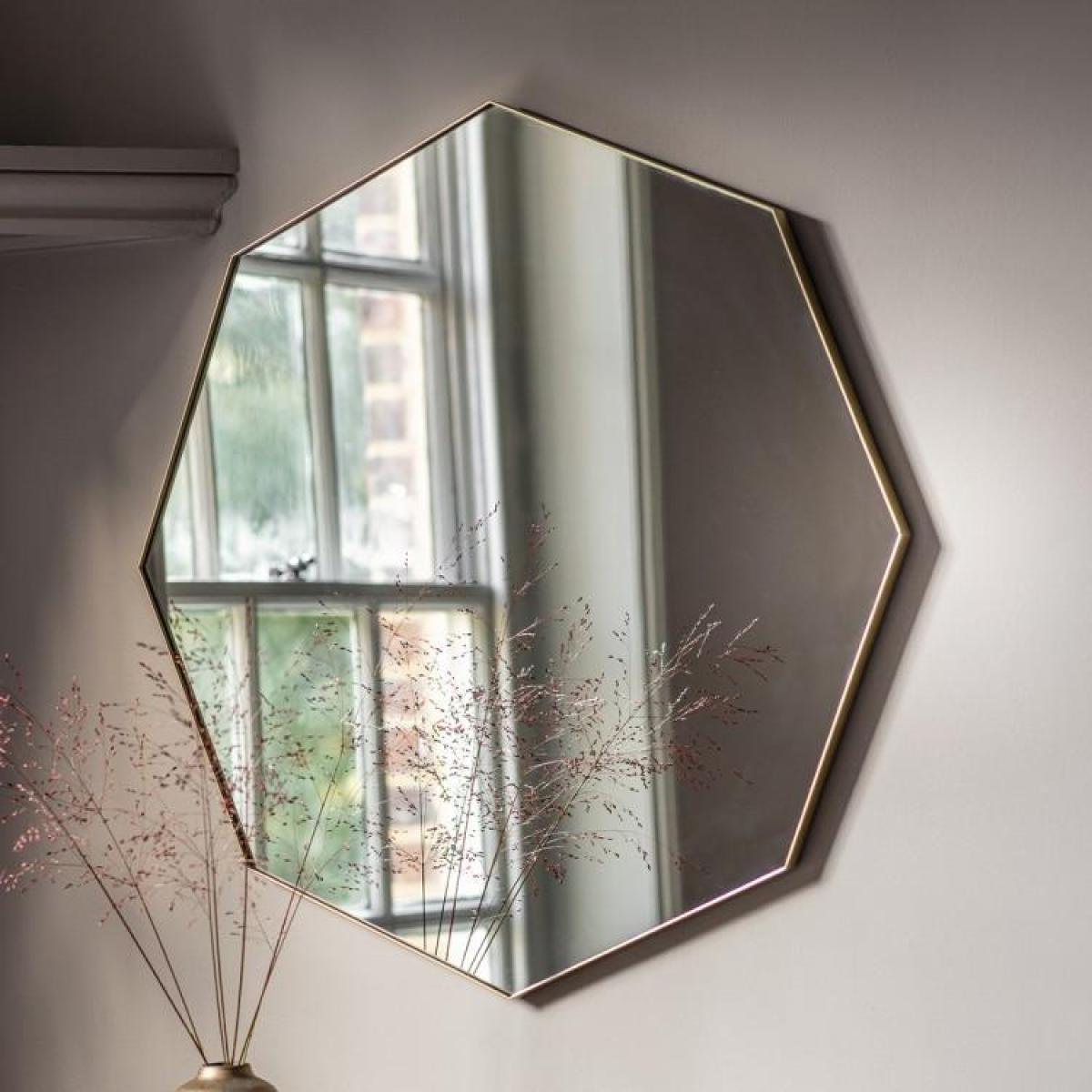 Gallery Direct Bowie Octagon Mirror Champagne | Outlet