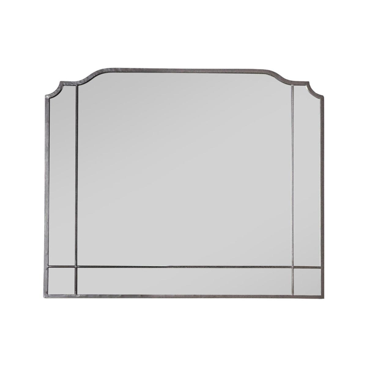 Gallery Interiors Wardour Overmantel Silver Wall Mirror – image 2