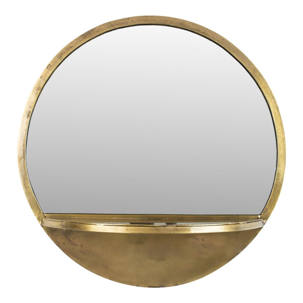 Olivia's Nordic Living Collection - Frodi Round Mirror in Brass – image 2