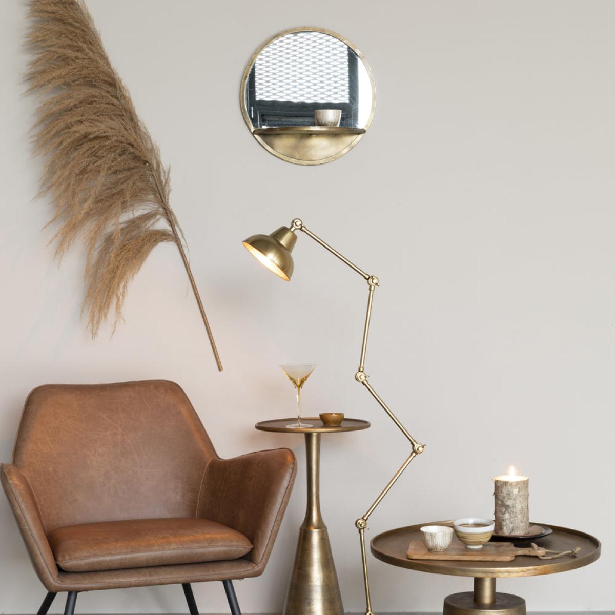 Olivia's Nordic Living Collection - Frodi Round Mirror in Brass – image 3