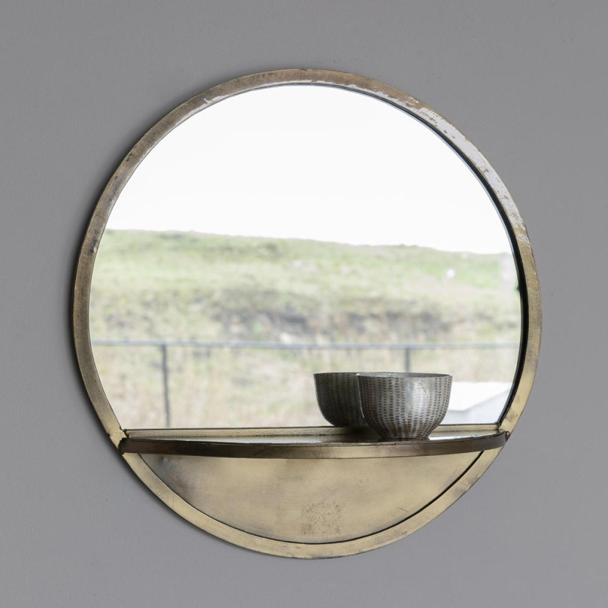 Olivia's Nordic Living Collection - Frodi Round Mirror in Brass – image 4