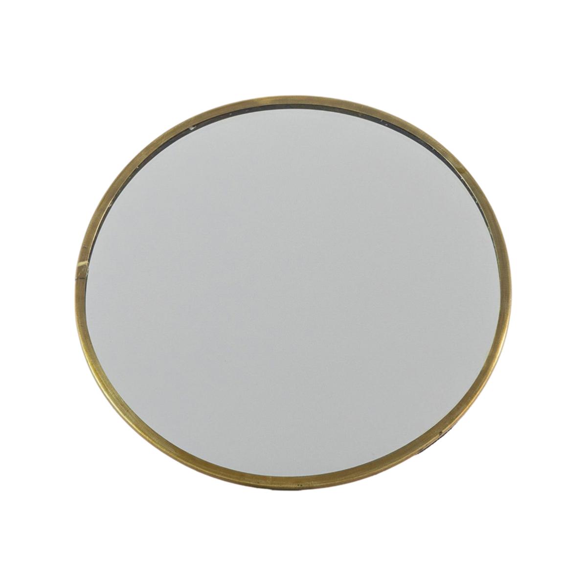 Gallery Interiors Aurora Round Dressing Table Mirror Stand Antique / Small