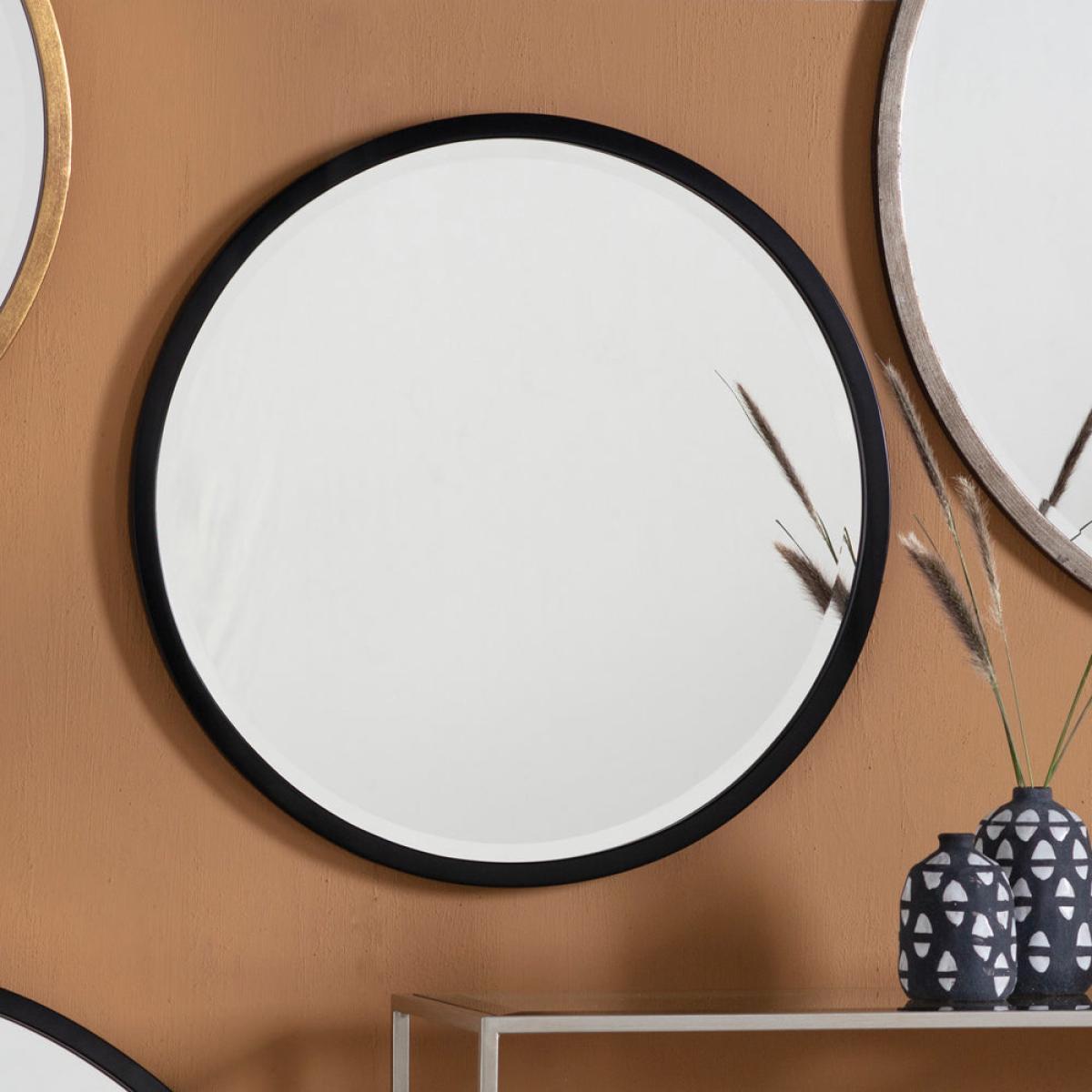 Gallery Interiors Higgins Round Mirror in Black / Large – image 2