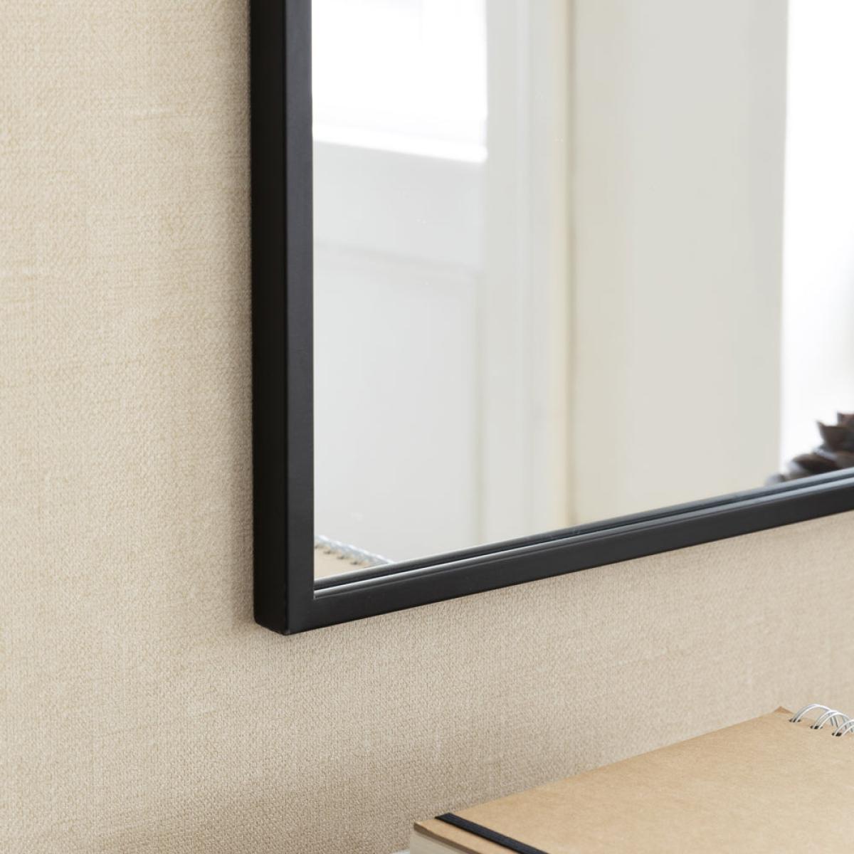 Garden Trading Avening Square Wall Mirror 90x90cm in Black Iron – image 2