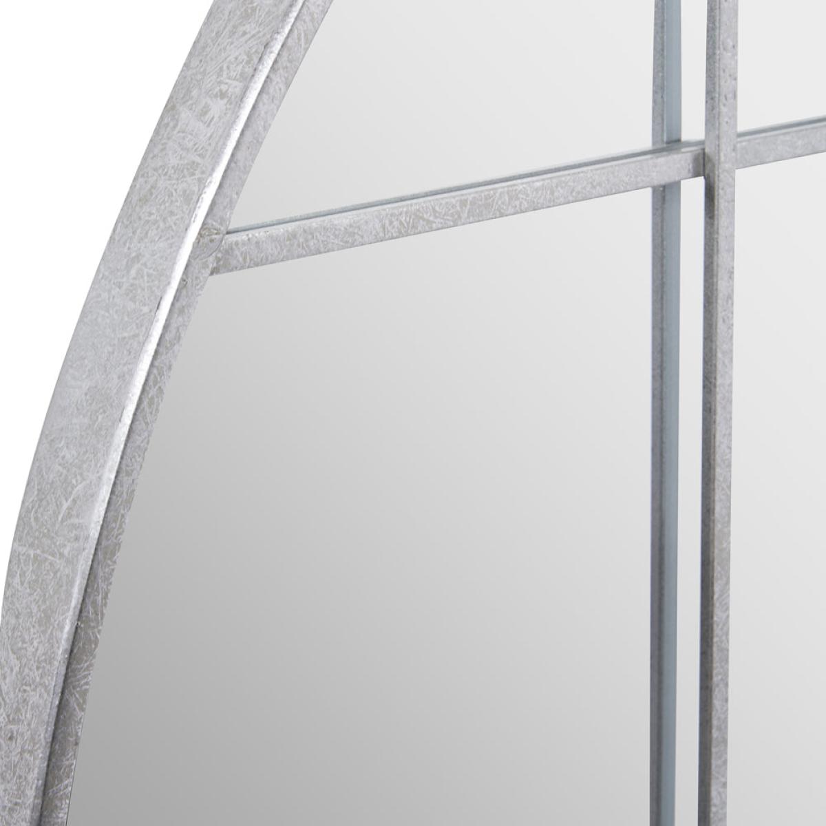 Olivia's Metal 16 Pane Round Wall Mirror in Silver – image 8