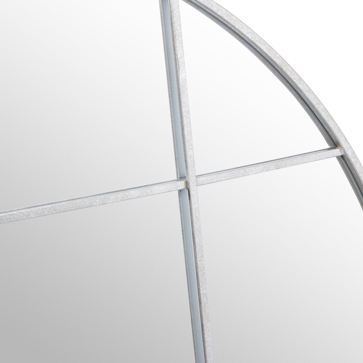 Olivia's Metal 16 Pane Round Wall Mirror in Silver – image 9