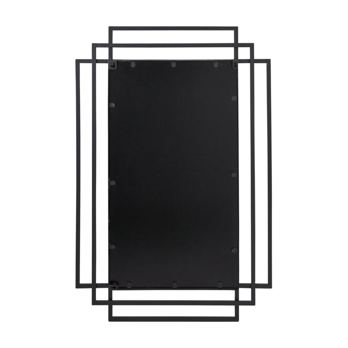 Olivia's Chase Metal Rectangular Multi Framed Wall Mirror in Black – image 5