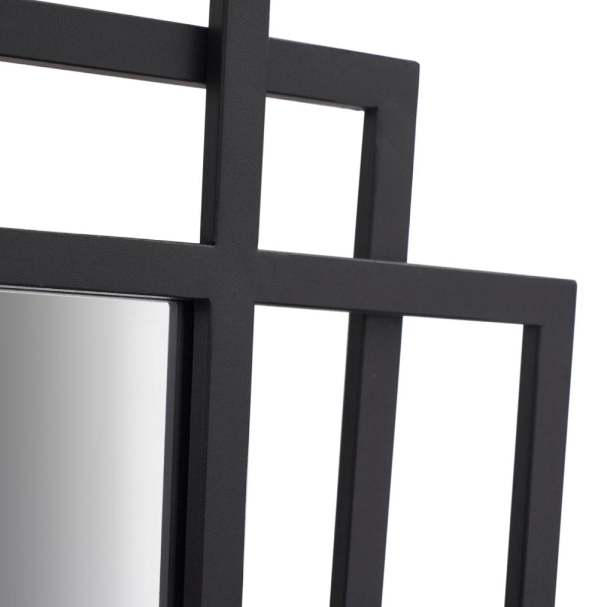 Olivia's Chase Metal Rectangular Multi Framed Wall Mirror in Black – image 6