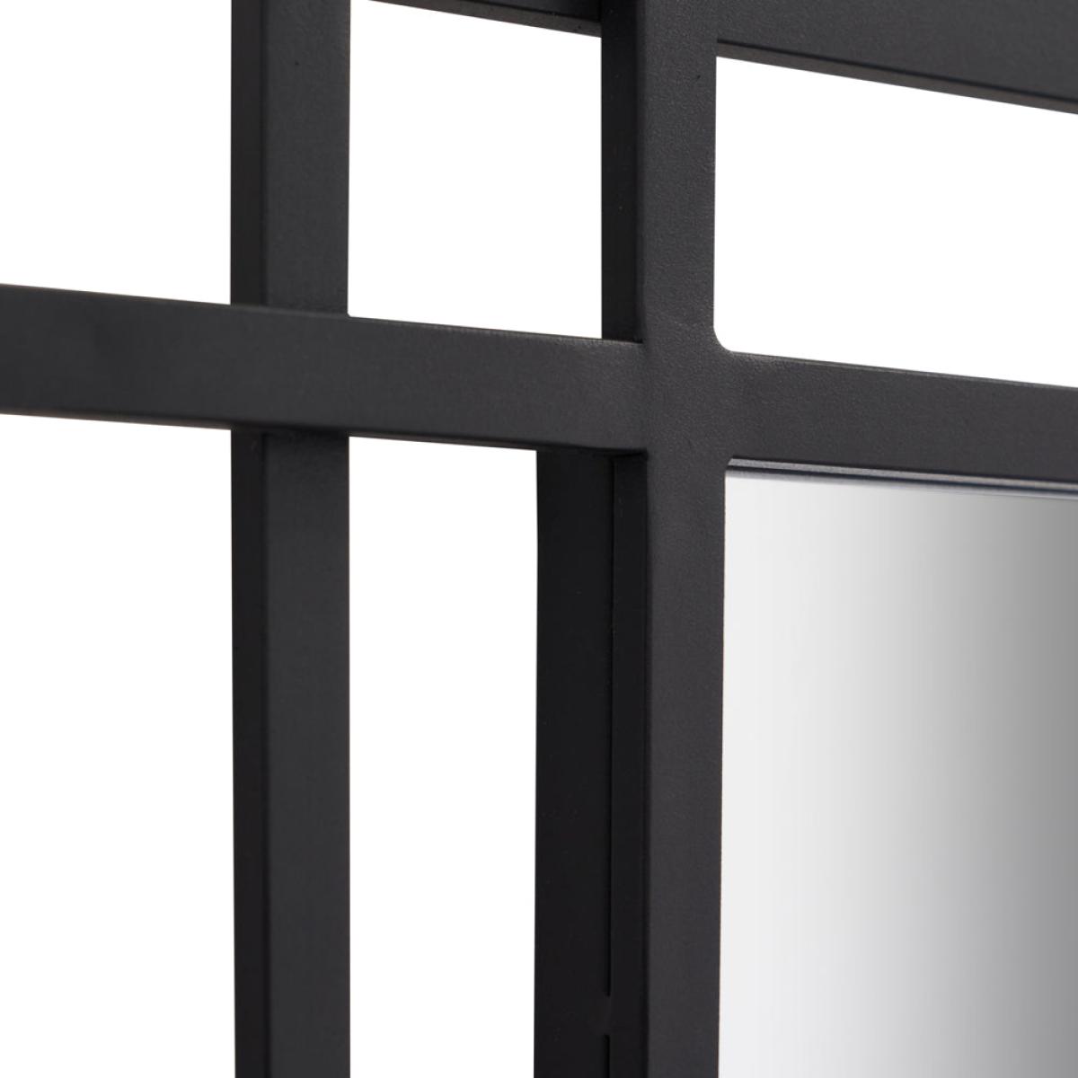Olivia's Chase Metal Rectangular Multi Framed Wall Mirror in Black – image 7