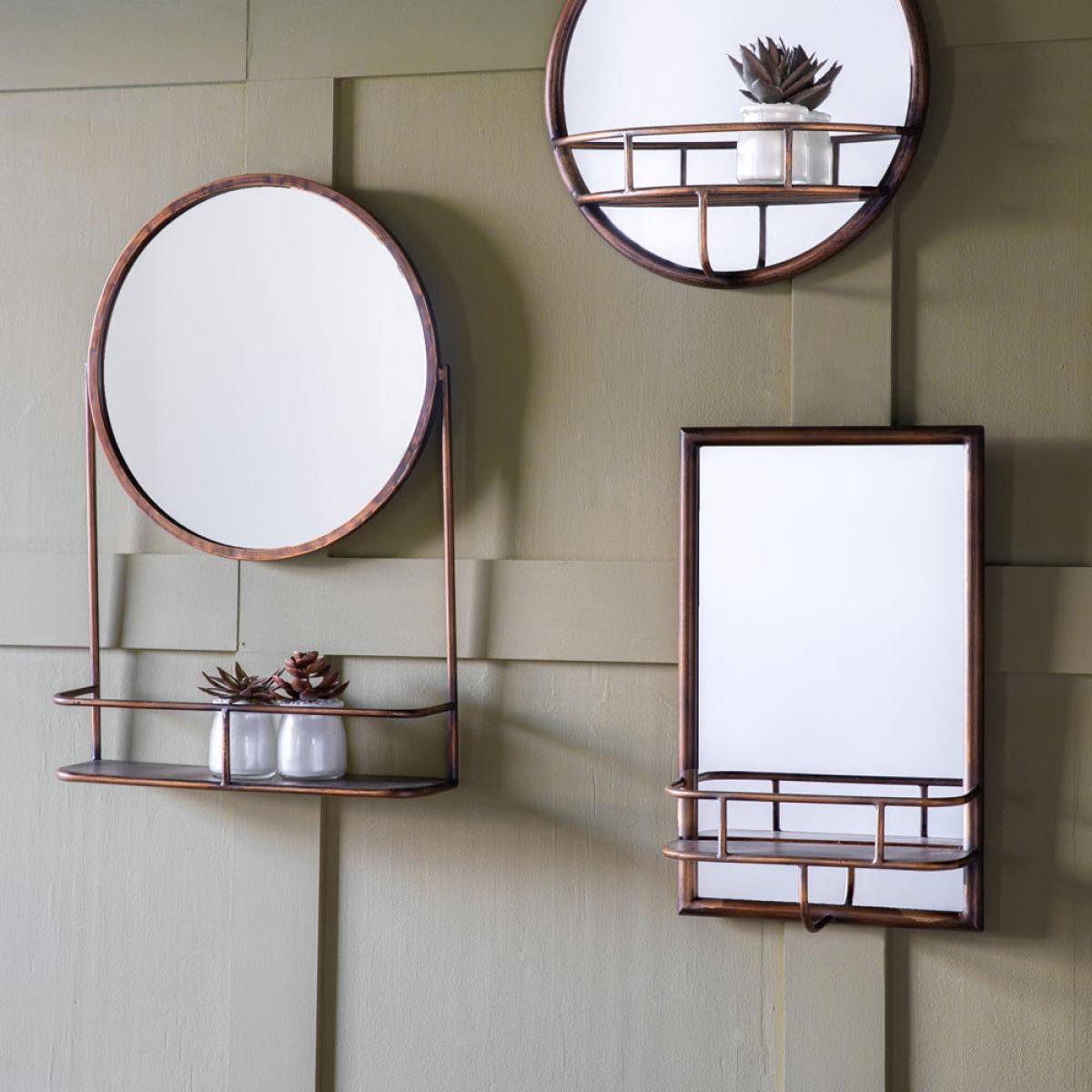 Gallery Interiors Isaac Rectangle Mirror Bronze – image 2
