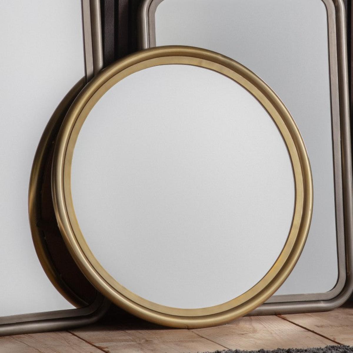 Gallery Interiors Eindhoven Brass Round Wall Mirror / Small – image 3