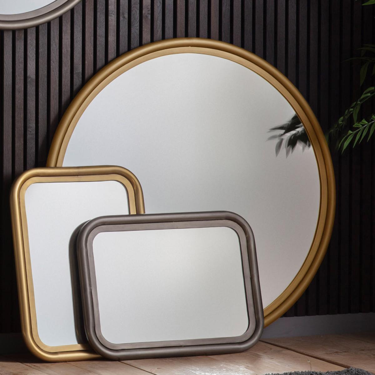 Gallery Interiors Eindhoven Brass Round Wall Mirror / Small – image 1