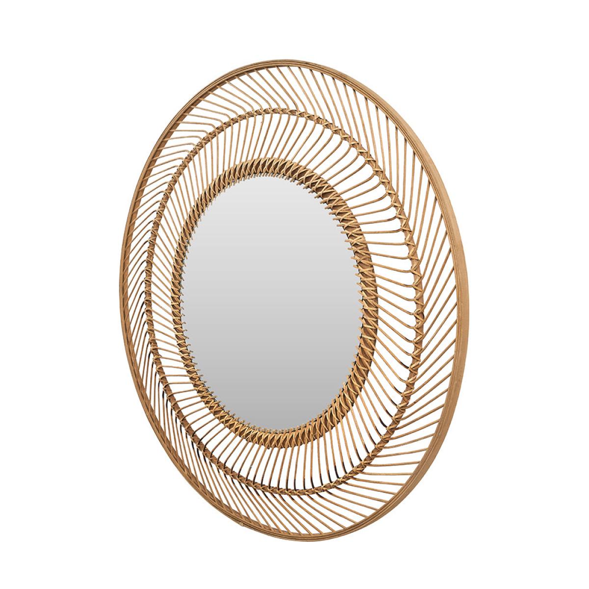 Olivia's BoBo Bamboo Round Wall Mirror Large – image 3
