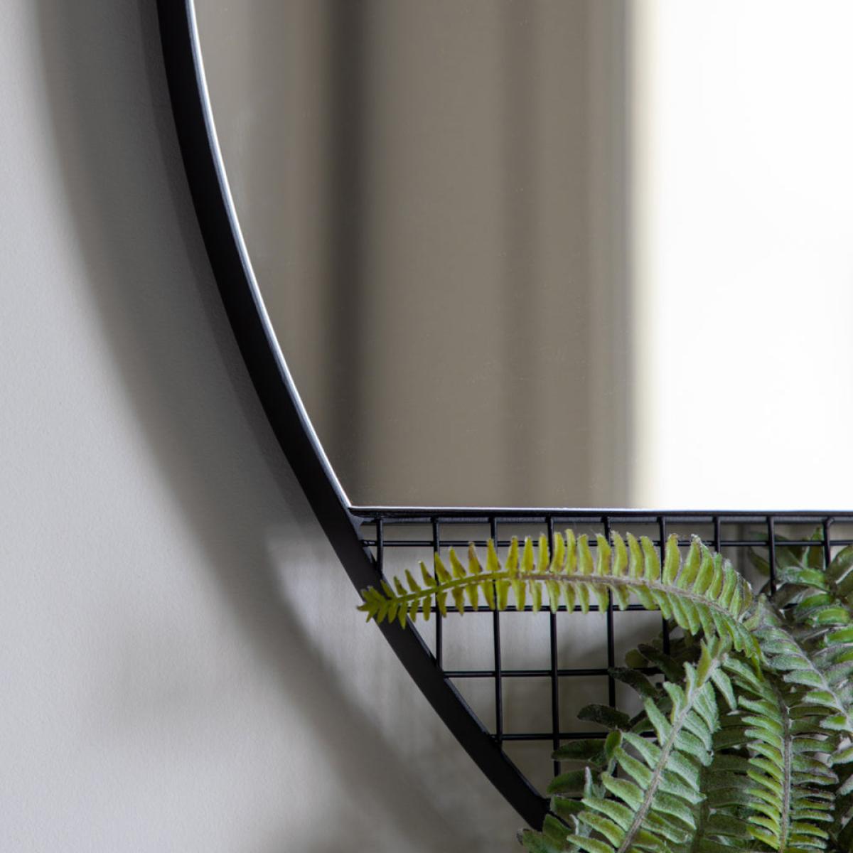 Gallery Interiors Houndworth Wall Mirror in Black 80x80cm – image 3