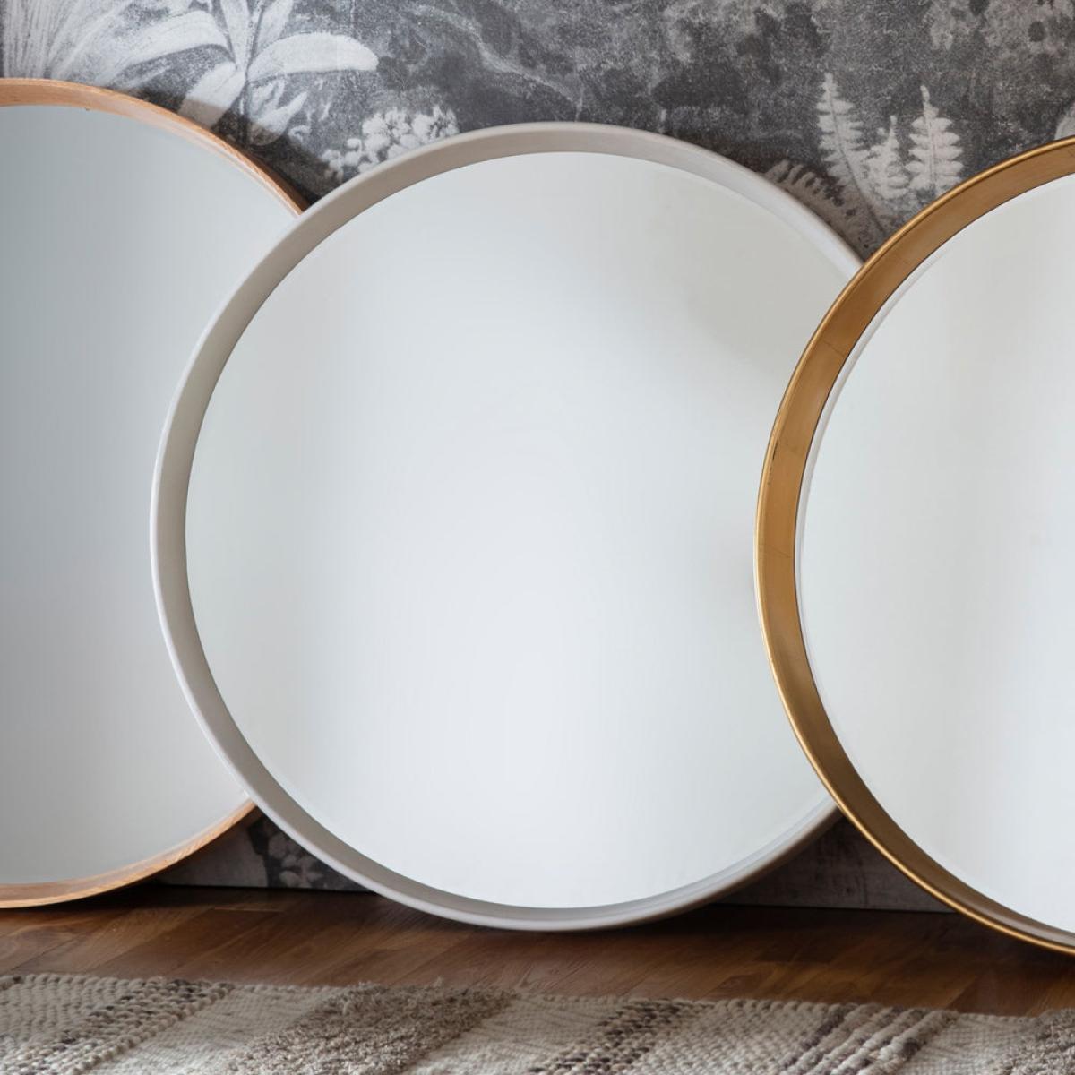 Gallery Interiors Harvey Mirror White – image 1