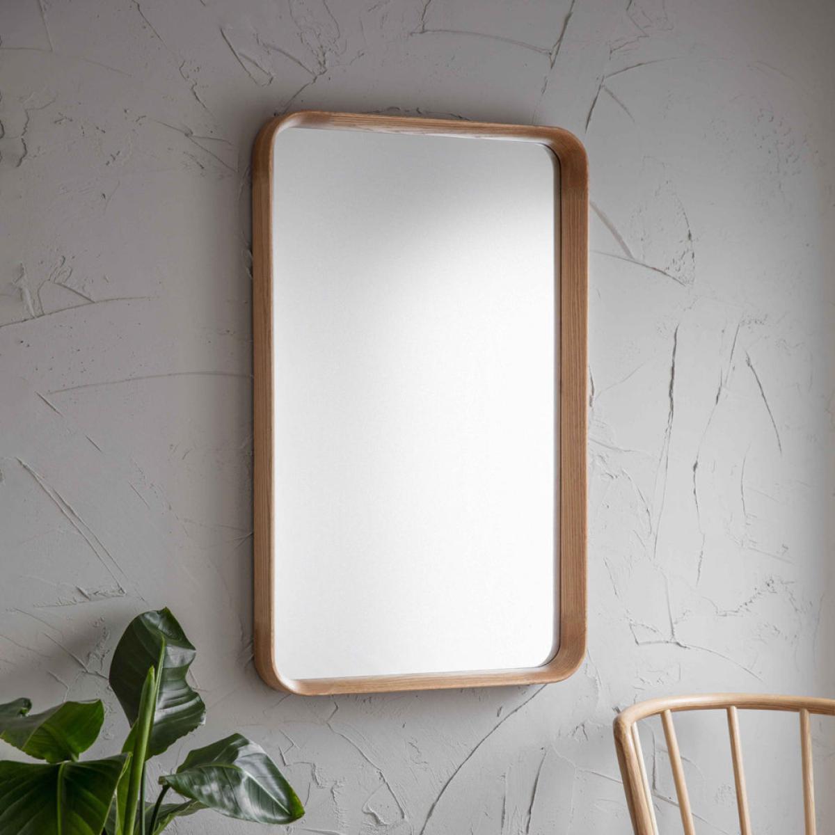 Garden Trading Hambledon Rectangular Mirror Oak – image 1