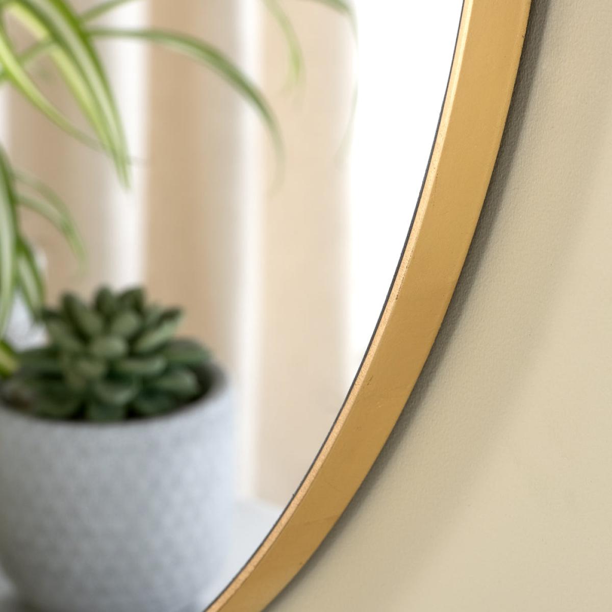 Olivia's Tuvalu Round Wall Mirror in Gold – image 3