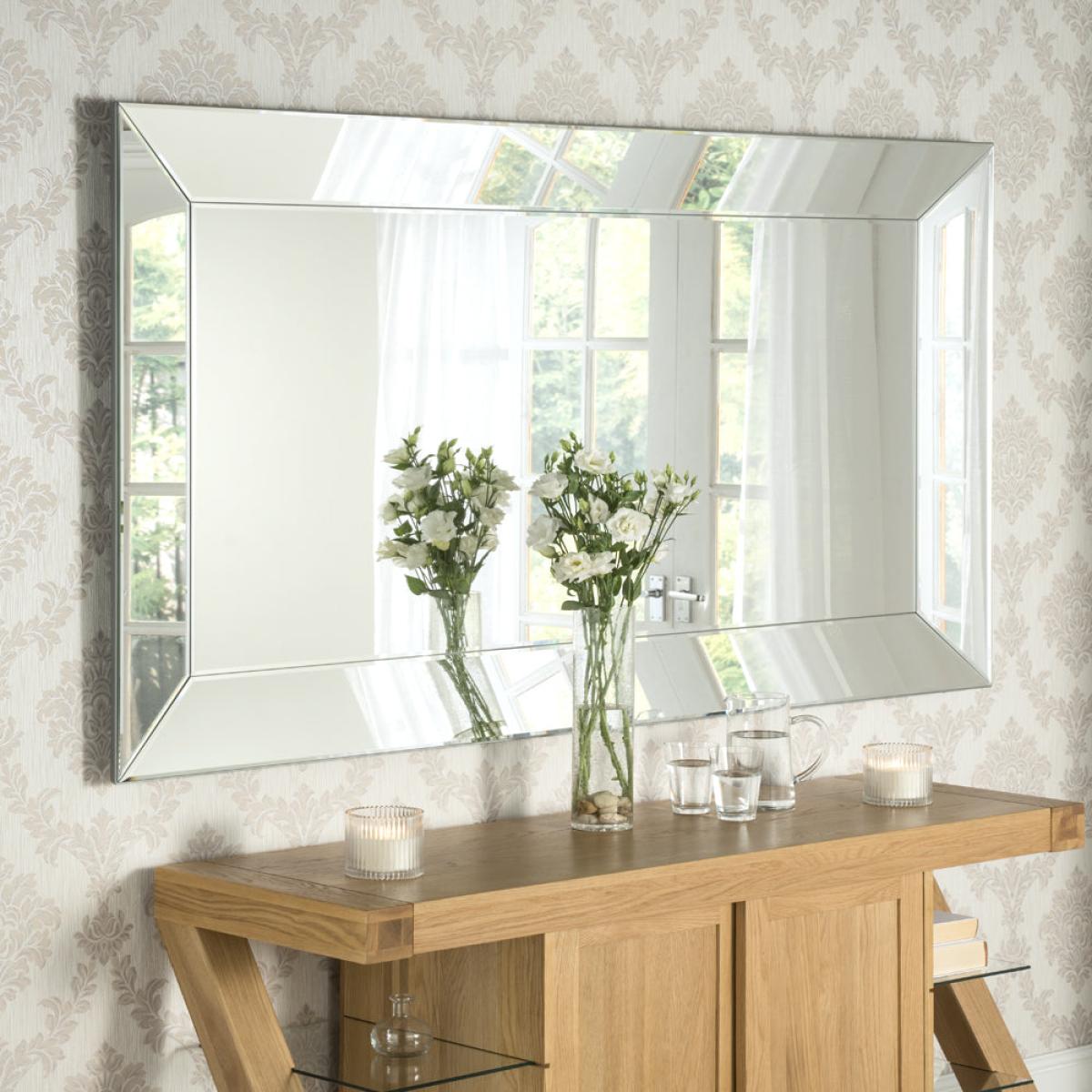 Olivia's Arak Bevelled Wall Mirror in Silver / Large – image 2