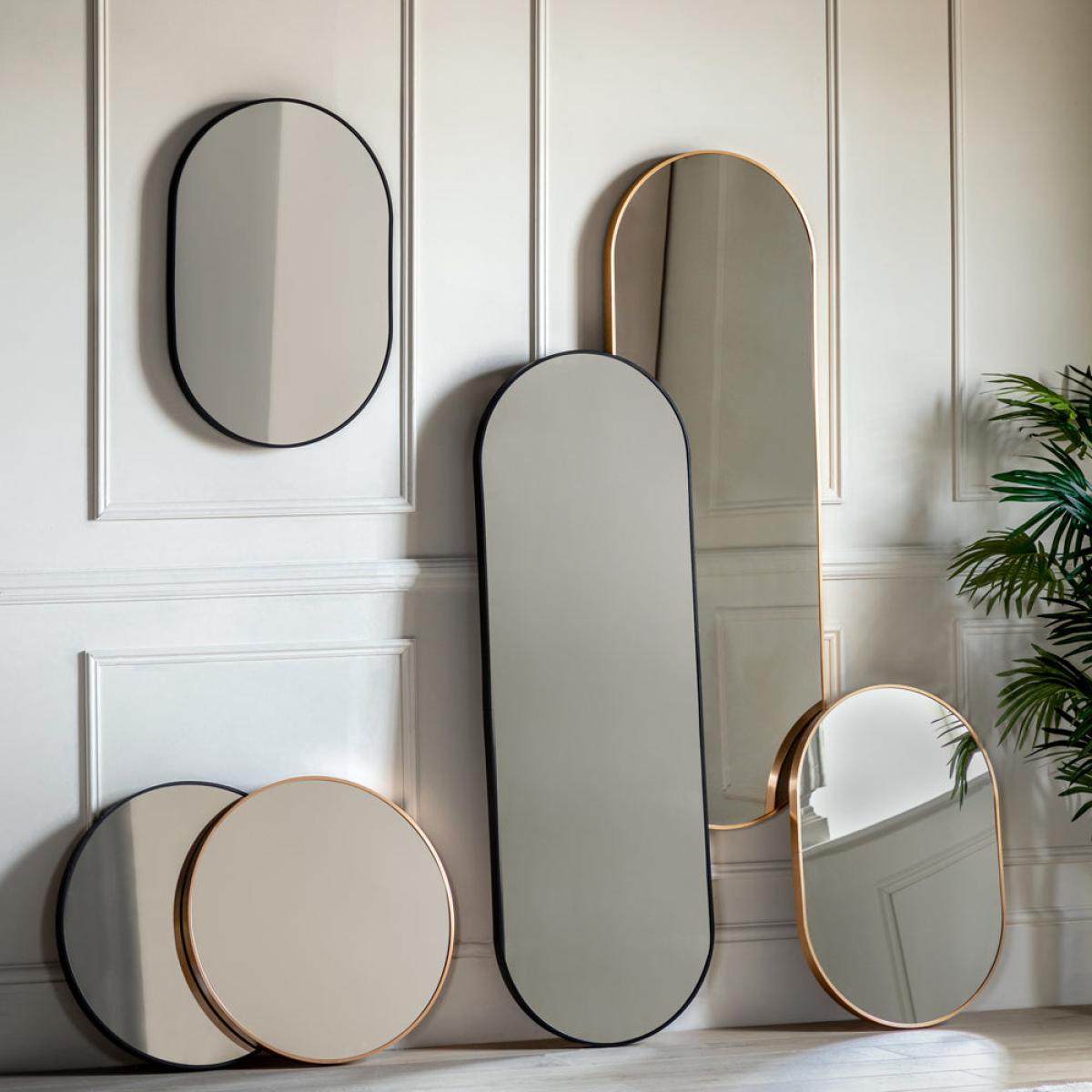 Gallery Interiors Yarlett Round Wall Mirror in Black – image 2