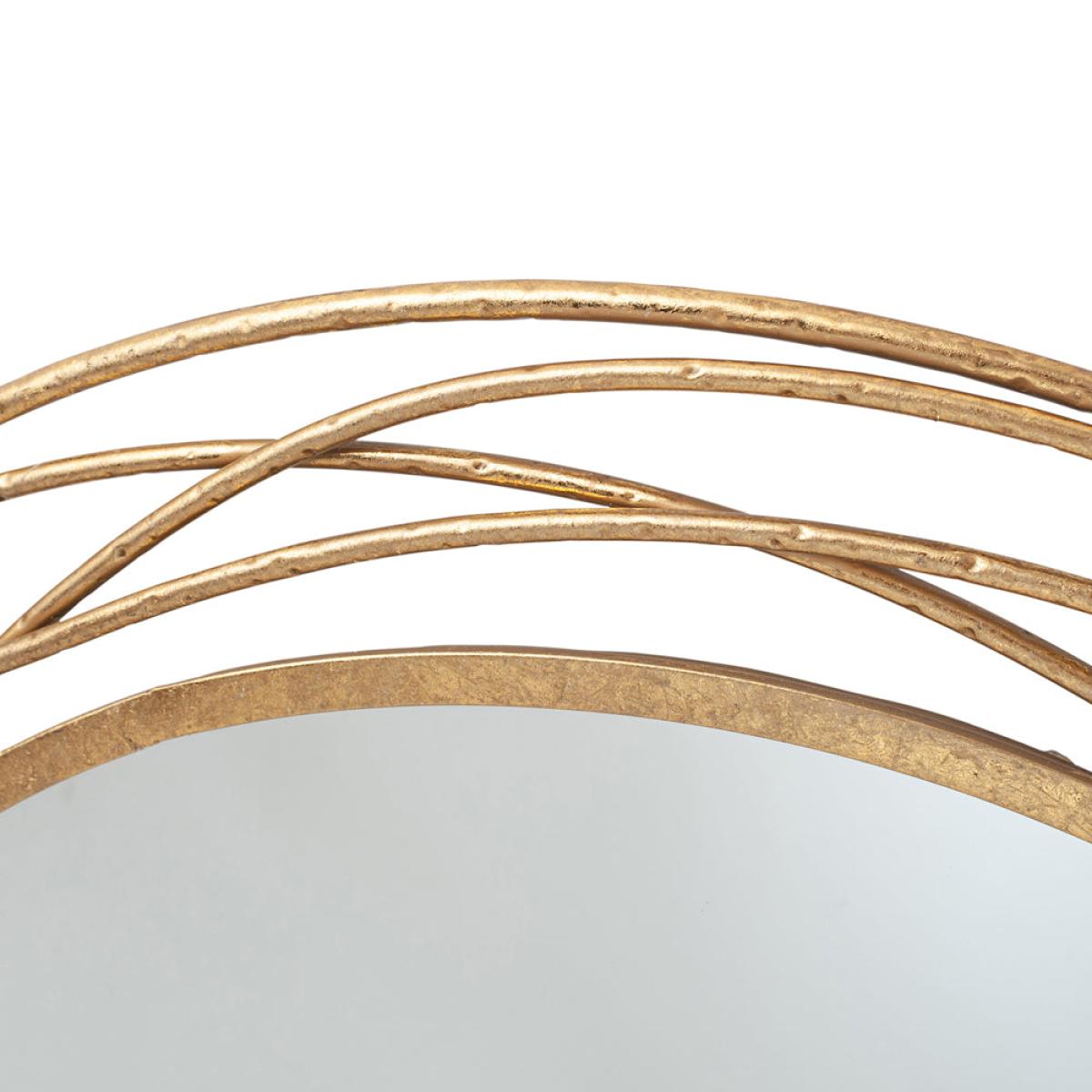 Olivia's Metal Round Wall Mirror in Antiuqe Gold – image 7