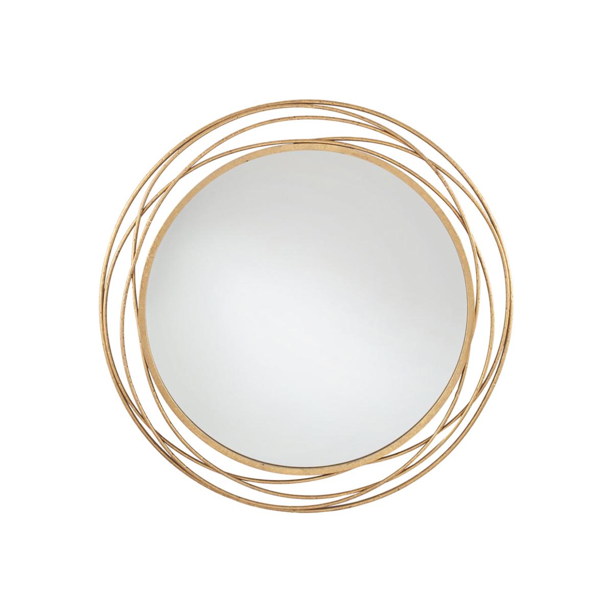 Olivia's Metal Round Wall Mirror in Antiuqe Gold – image 1