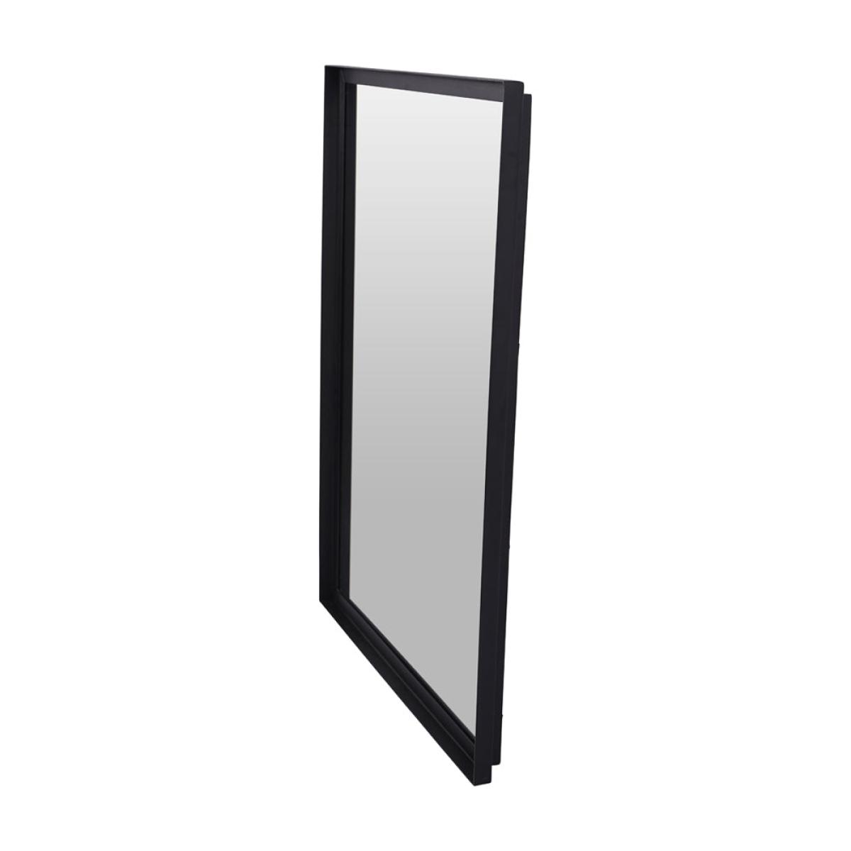 Libra Interiors Bronx Black Acacia Wood Wall Mirror 100 x76cm – image 2