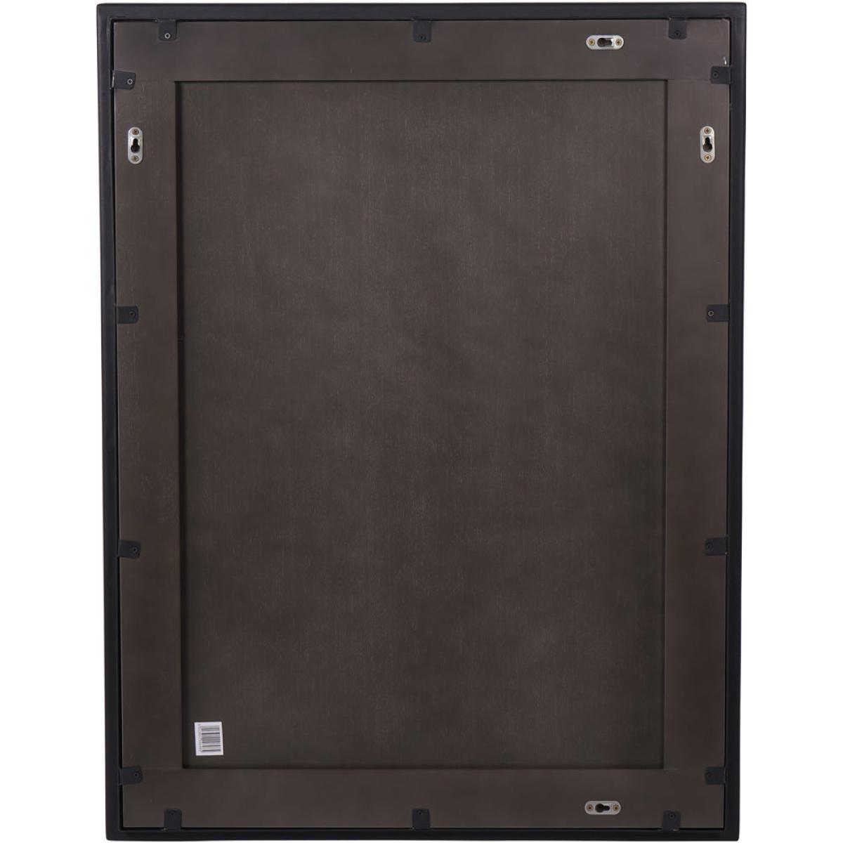 Libra Interiors Bronx Black Acacia Wood Wall Mirror 100 x76cm – image 3