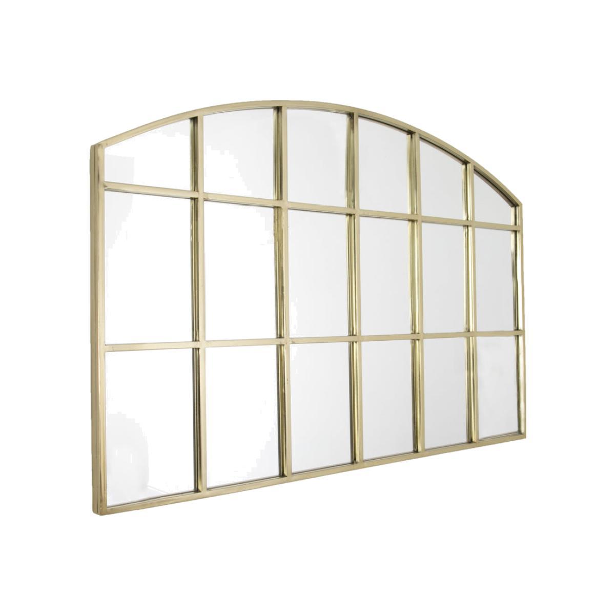 Native Home Horizontal Arched Wall Mirror Gold – image 1