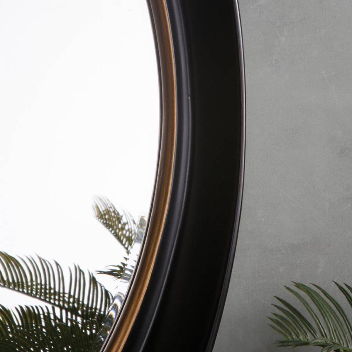 Gallery Direct Fiddock Mirror Black and Gold – image 2