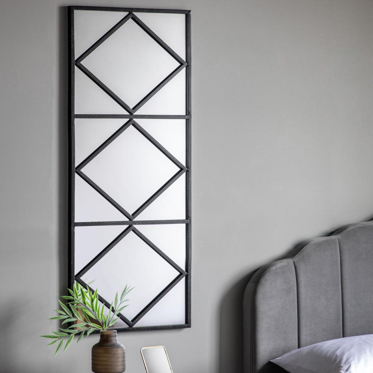 Gallery Interiors Pinchas Wall Mirror Black – image 1