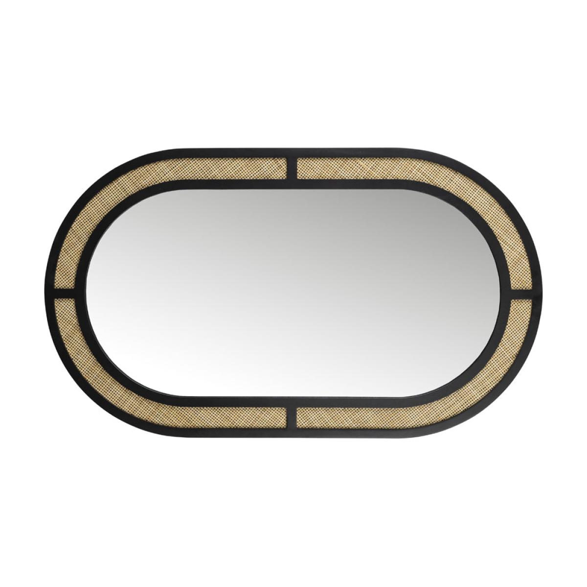 Olivia's Nordic Living Collection Ada Oval Wall Mirror in Black & Beige – image 3