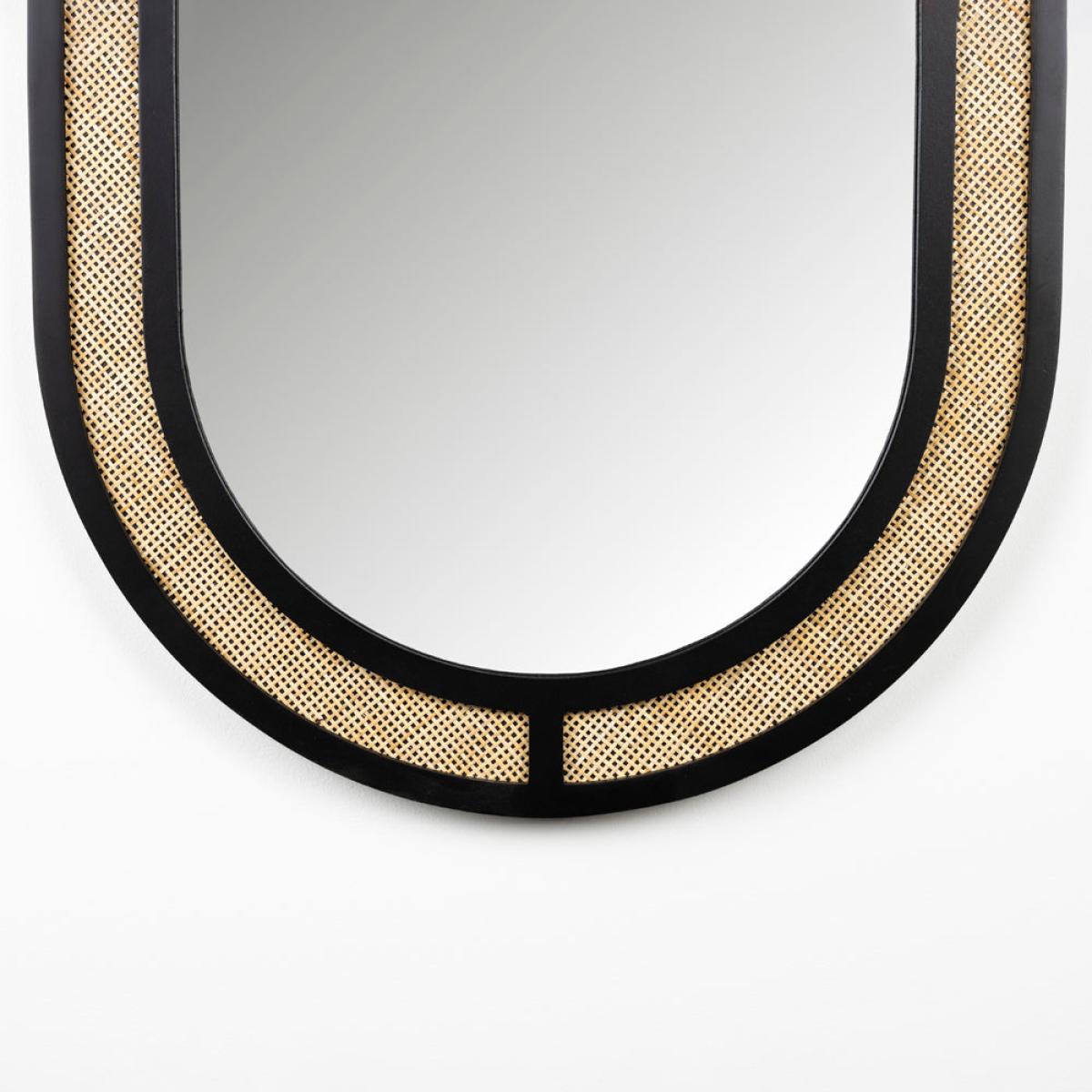 Olivia's Nordic Living Collection Ada Oval Wall Mirror in Black & Beige – image 6