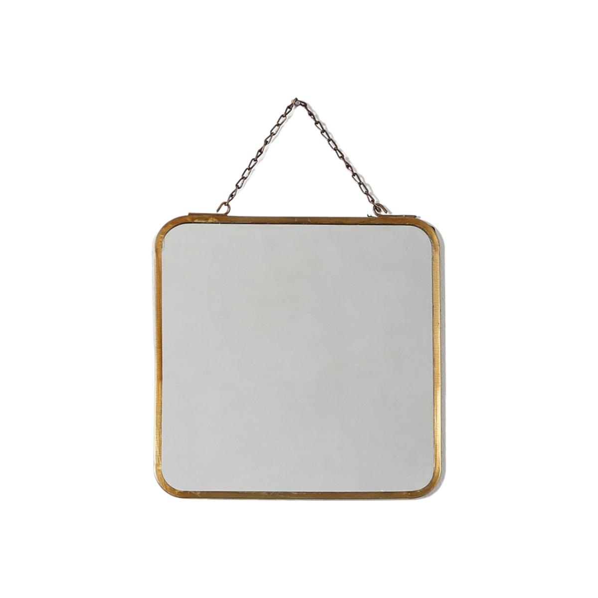 Gallery Interiors Crawford Mirror Square Antique Brass